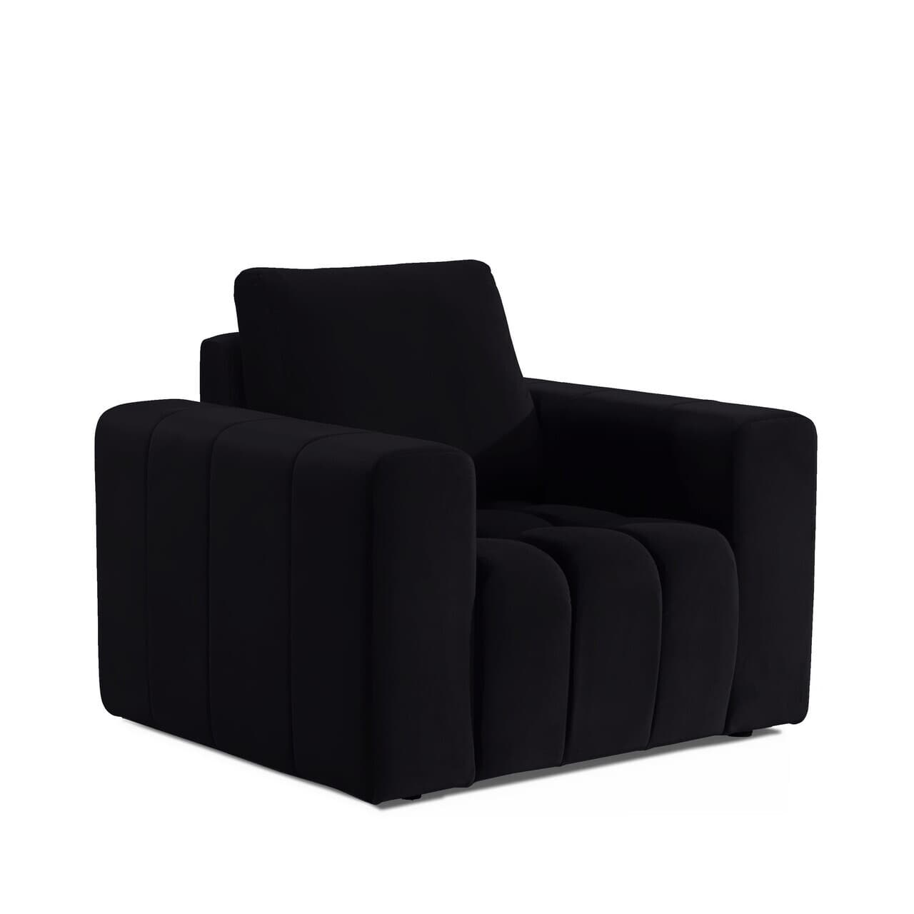 Fotoliu ELTAP, LazF_15, Lazaro, 108x89x85 cm, lemn/poliester, negru