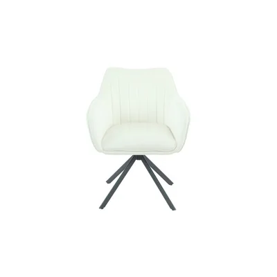 fotoliu rotativ classy design ergonomic tapiterie catifelata baza pivotanta 50x45x87 cm alb