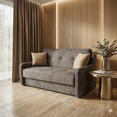 canapea extensibila ana 2 locuri gri 150x110 cm saltea relaxa stofa premium