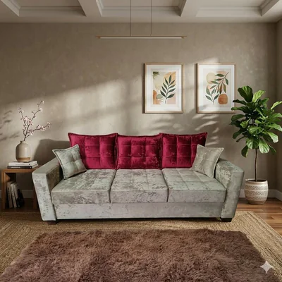 canapea oslo extensibila culoare personalizabila 240x100 cm cu saltea din spuma poliuretanica si perne decorative