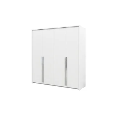 dulap genua compartimentare eficienta pal melaminat rezistent si usi glisante 210x217x65 cm alb