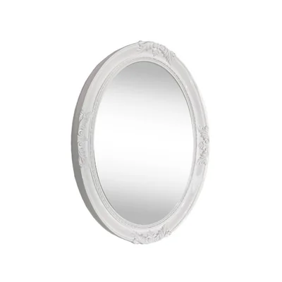 oglinda laura cu rama eleganta 73x94 cm alb argintiu auriu