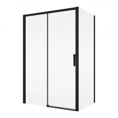 cabina dus negru mat 130x100 cm usa culisanta grosime sticla 6 mm tratament anticalcar ronal divera