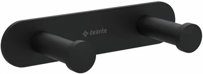 cuier de baie negru mat cu 2 agatatori fixari ascunse deante jasmin