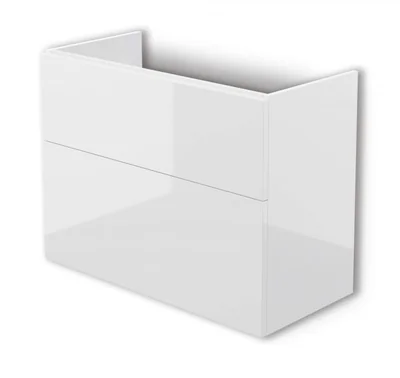 Dulap baie suspendat 80x60x38.5cm pentru lavoar, alb lucios, MDF, Deante Prizma