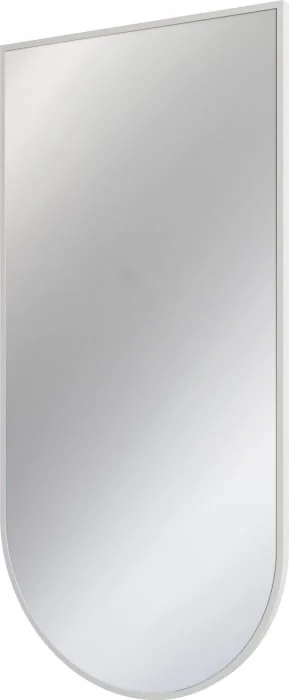 Oglinda suspendata, in rama aluminiu, alb mat, 50x100 cm, Deante Silia