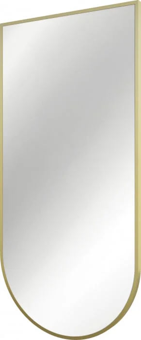 Oglinda suspendata, in rama aluminiu, auriu periat, 50x100 cm, Deante Silia
