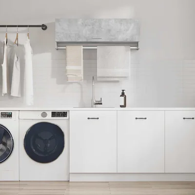 vidaxl sifonier gri beton 100x32 5x35 cm pal