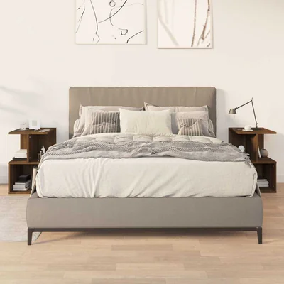 vidaxl noptiere 2 buc stejar maro 35x35x55 cm lemn prelucrat