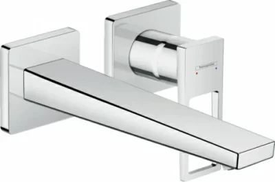 Baterie lavoar Hansgrohe Metropol de perete, pipa 225mm, cu levier decupat
