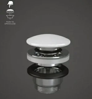 Ventil pentru lavoar Rak din ceramica, alb