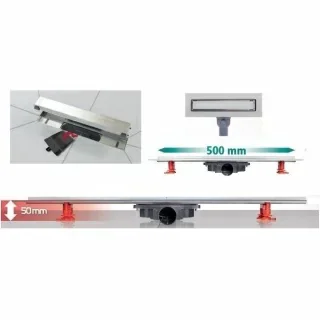 rigola de dus wirquin venisio slim 50 cm faiantabila