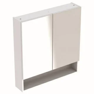Dulap cu oglinda Geberit Selnova Square cu doua usi 78,8x17,5xH85 cm alb