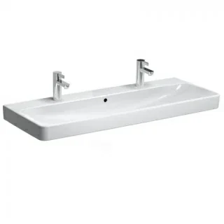 Lavoar Geberit Smyle Square suspendat 90x48xH16,5 cm cu doua orificii pentru baterii