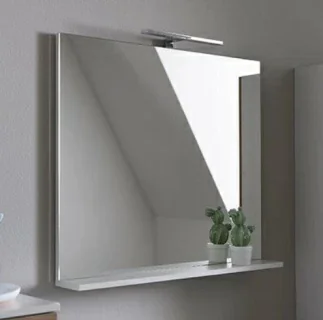 oglinda kolpasan evelin cu etajera 80xh70 cm alba