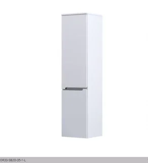 Dulap suspendat Oristo Silver 35x35xH144 cm, alb lucios, deschidere stanga