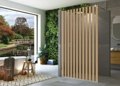 Cabina dus Walk-in SanSwiss Easy Japan STR4P 100xH200 cm, profil crom
