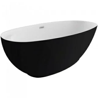 cada freestanding spatio kivi acril 165x75 cm negru mat