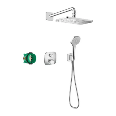 Sistem de dus incastrat Hansgrohe Croma Ecostat crom lucios