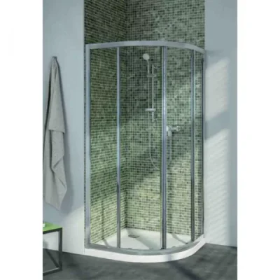 Cabina de dus semirotunda Ideal Standard Connect 90x90 cm profil alb