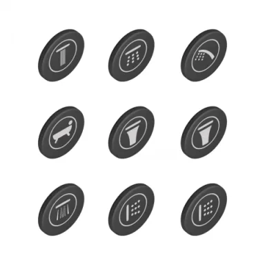 Set 9 ornamente de acoperire Grohe SmartControl finisaj granit mat