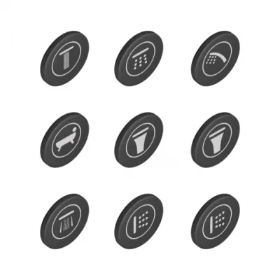 set 9 ornamente de acoperire grohe smartcontrol finisaj granit mat