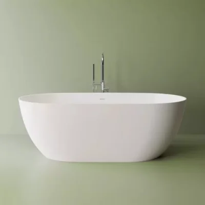 Cada freestanding Marmite Lagos 180x81 cm din compozit alb