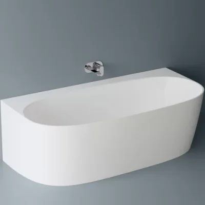 Cada freestanding Marmite Como 180x86 cm din compozit alb