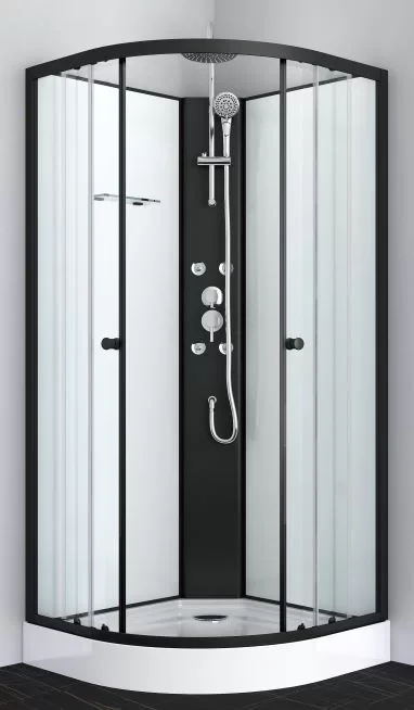 cabina de dus completa reload semirotunda fara plafon 90x90x232cm ps16b