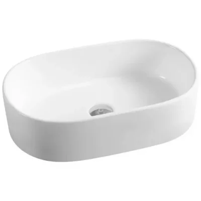 lavoar baie pe blat oval fluminia tisa 56x35 cm