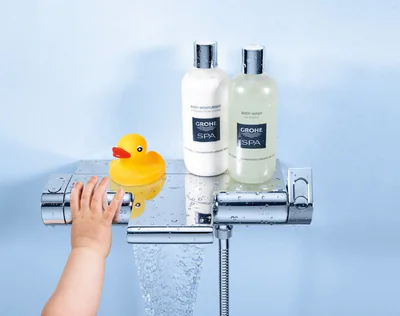 baterie cada dus termostat grohe grohtherm 2000 new etajera crom 34464001