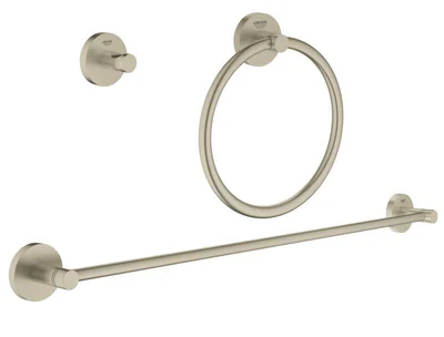 Set accesorii baie Grohe Essentials City, 3 piese, nickel - 40821EN1