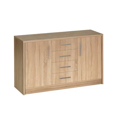 comoda genewa 2 design clasic dab canyon pal melaminat 140x45x83 cm stejar