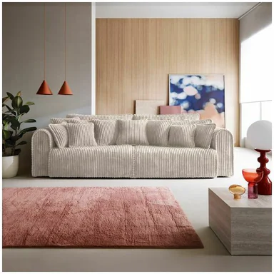 Canapea extensibila Big Buddy, cu lada de depozitare, material pufos, spatiu de dormit generos 302 x 92 x 130 cm