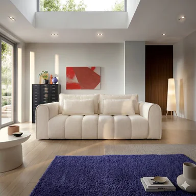 Canapea extensibila Wavy, cu lada de depozitare si spatiu de dormit