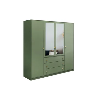 dulap siena ii d4 4 usi cu spatiu generos pal melaminat 196x57 5x200 cm verde