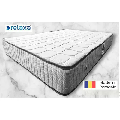 saltea lux plus ortopedica 180x200x24 cm arcuri bonnell fermitate mediu spre tare husa matlasata 2 fete vara iarna