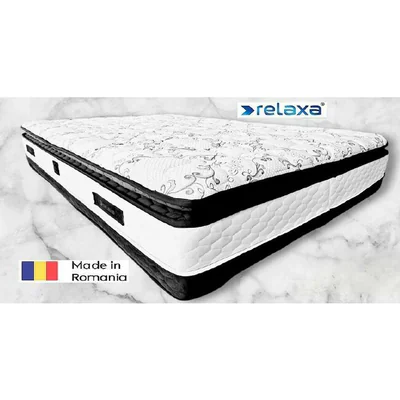 saltea relaxa lotus 180x200x33 cm arcuri bonnell ortopedica topper inclus fermitate medie husa antialergica