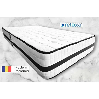 saltea superlux ortopedica forte 140x200x30 cm arcuri bonnell fermitate mediu spre tare husa matlasata 2 fete vara iarna