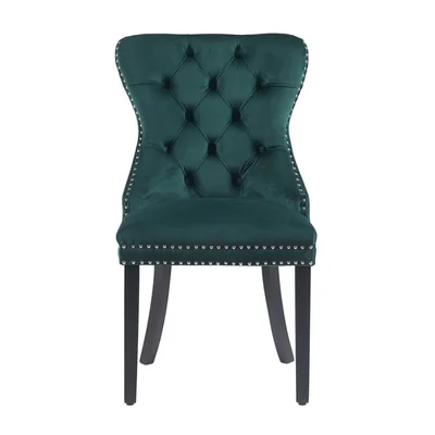 scaun tapitat mira mc picioare din lemn negru design elegant cu nasturi sezut ergonomic tapiterie premium personalizabil