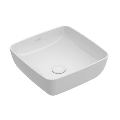 lavoar pe blat alb lucios 41 cm patrat villeroy boch artis