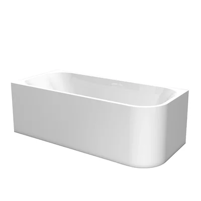 Cada baie freestanding dreptunghiulara 150 x 75 cm alba, orientare stanga, Florida Maugli