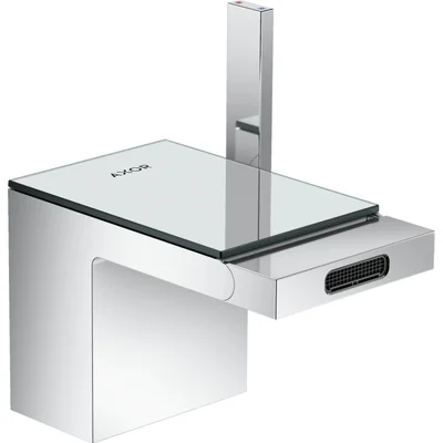 baterie bideu crom sticla oglinda cu ventil pop up inclus hansgrohe axor myedition