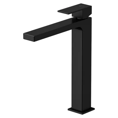 baterie inalta pentru lavoar cu montaj pe blat negru mat cersanit bari