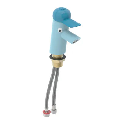 Baterie lavoar copii monocomanda, albastru ocean, pipa fixa 8,5 cm, Geberit Bambini