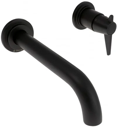 Baterie pentru lavoar, negru, montaj ingropat, Deante Temisto