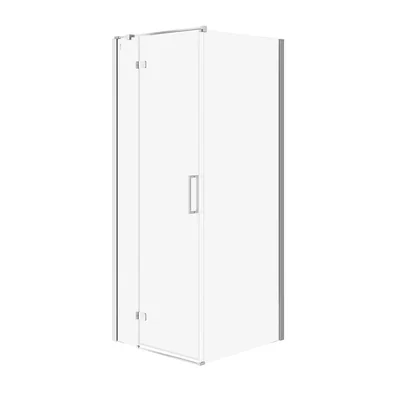 Cabina de dus patrata 80x80 cm Cersanit Jota, crom cu usa batanta stanga