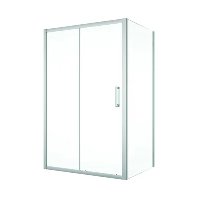 Cabina dus 140x90 cm cu usa culisanta, crom lucios, grosime sticla 5 mm, Sanswiss Ocelia