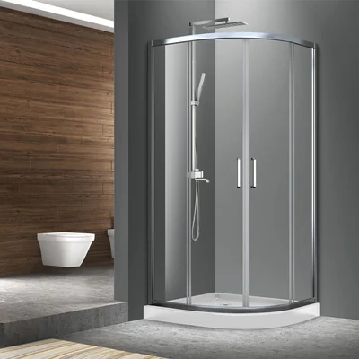 Cabina dus semirotunda crom 90x90 cm, Mediterraneo Meda