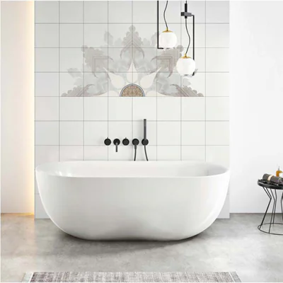 Cada freestanding, Florida, Aura Slim 170, ovala, cu instalatie completa, alb